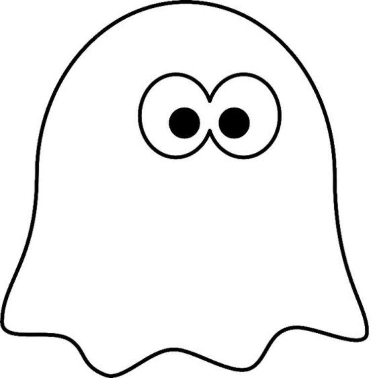 Happy Ghost Coloring Page
