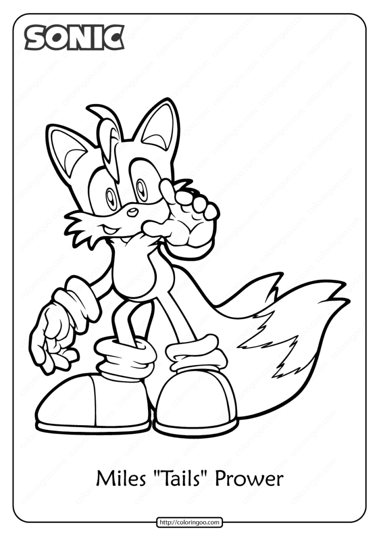 Sonic And Tails Coloring Pages