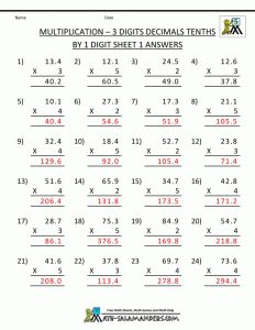 Grade 5 Multiplication Worksheets Free Printable Multiplication