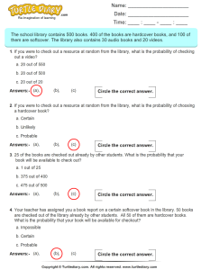 Probability Multiple choice questions