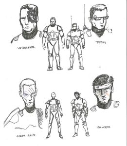 Early sketches of the Bad Batch by Dave Filoni. StarWars