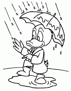 Rainy Day Coloring Pages for Class Educative Printable