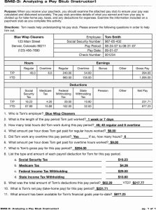 50 Reading A Pay Stub Worksheet Chessmuseum Template Library