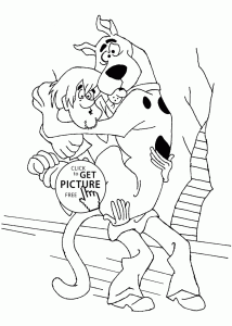 Funny Scooby Doo coloring pages for kids, printable free coloing