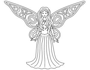 Simple Fairy Coloring Pages at GetDrawings Free download
