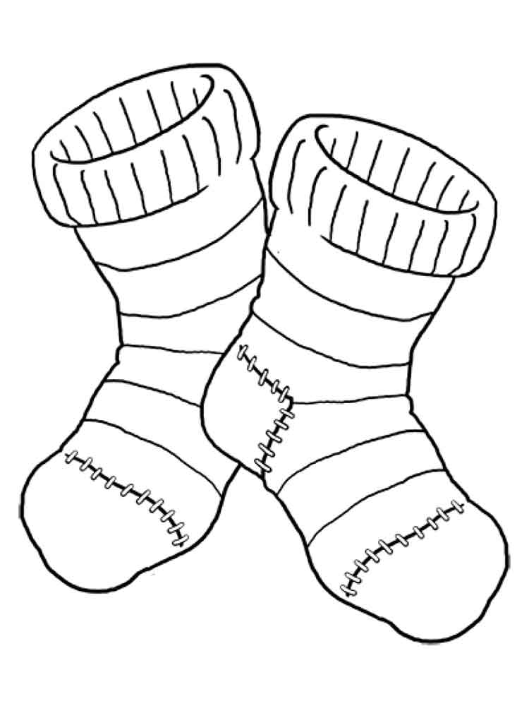 Sock Coloring Page