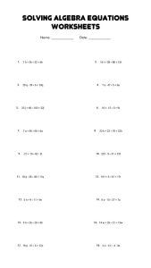 10 Best Images of Solve TwoStep Equations Printable Worksheet Two