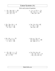 Solving Equations With Variables On Both Sides Worksheet 8Th Grade — db
