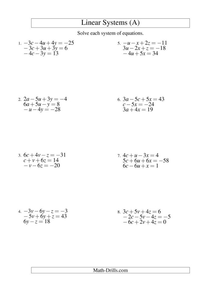 Variables On Both Sides Equations Worksheet