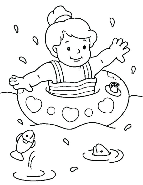 Pool Coloring Page