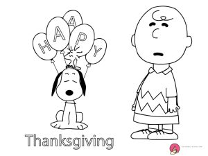 thanksgiving coloring pages with charlie brown