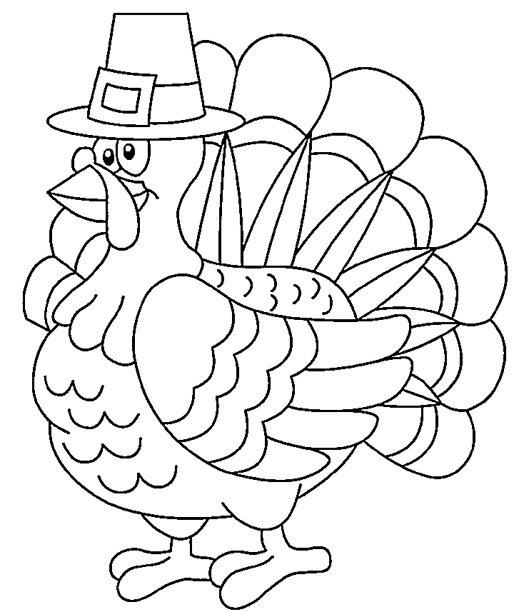Coloring Page Thanksgiving Turkey
