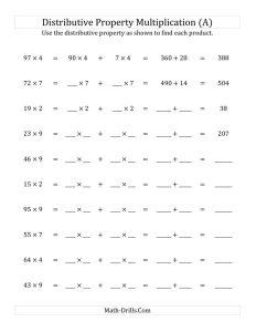Distributive Law Of Multiplication Ks2 Worksheets