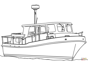 Trawler Boat coloring page Free Printable Coloring Pages