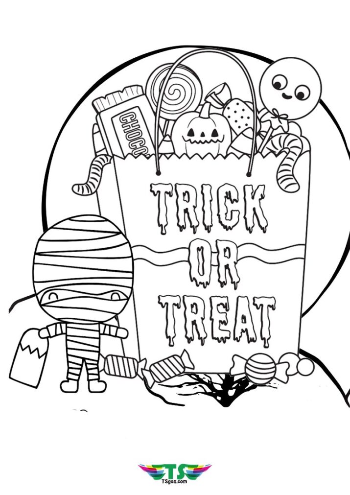 Trick Or Treat Coloring Pages