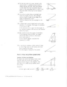 30 Trig Word Problems Worksheet Answers Education Template
