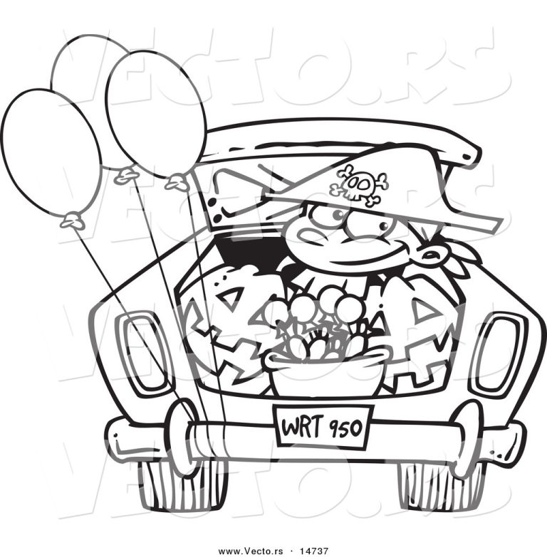 Trunk Or Treat Coloring Page