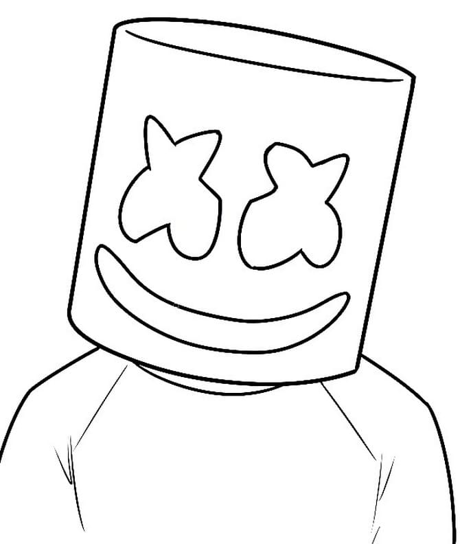 Marshmallow Dj Coloring Pages