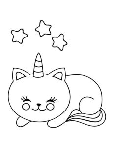 Unicorn Cat Coloring Pages Coloring Home