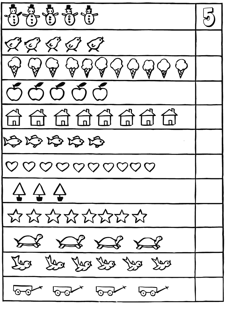 Counting Free Printable Math Worksheets For Kindergarten