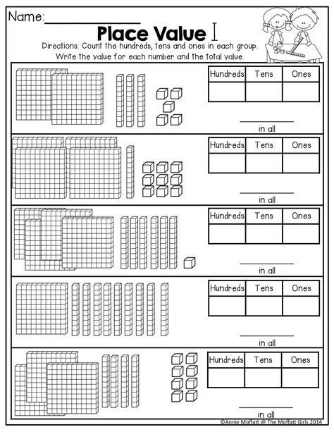 Place Value 2nd Grade Math Worksheets Grade 2