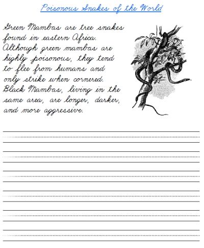 Free Printable Cursive Handwriting Practice Sheets
