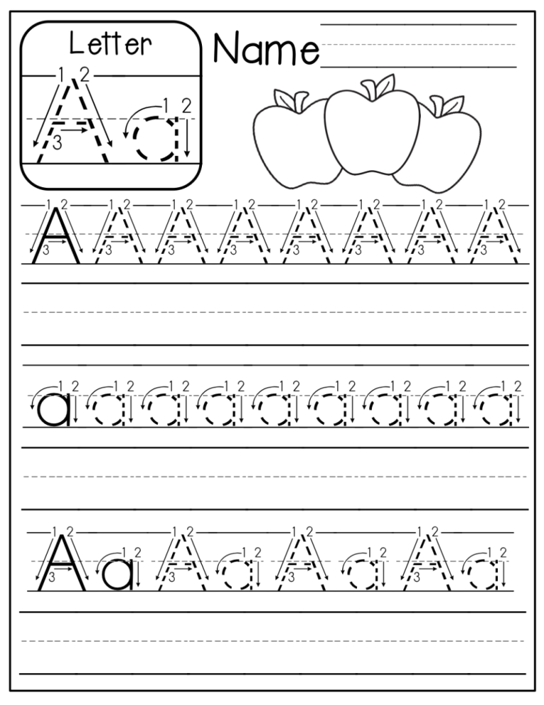 Alphabet Writing Practice Worksheets For Kindergarten Pdf