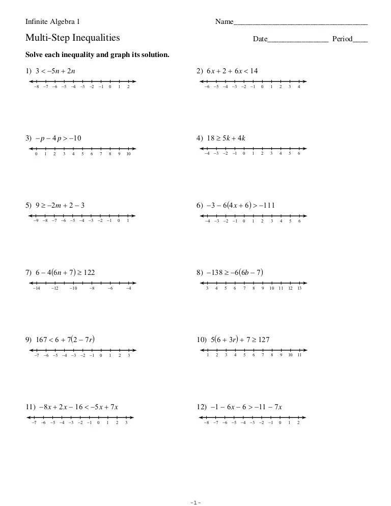 Solving Linear Inequalities Worksheet Kuta graphing systems of