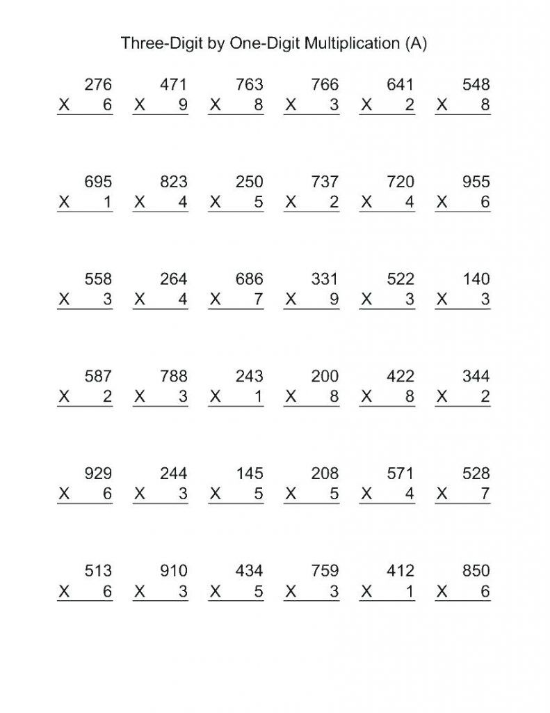 Free Printable Fun 4th Grade Math Worksheets