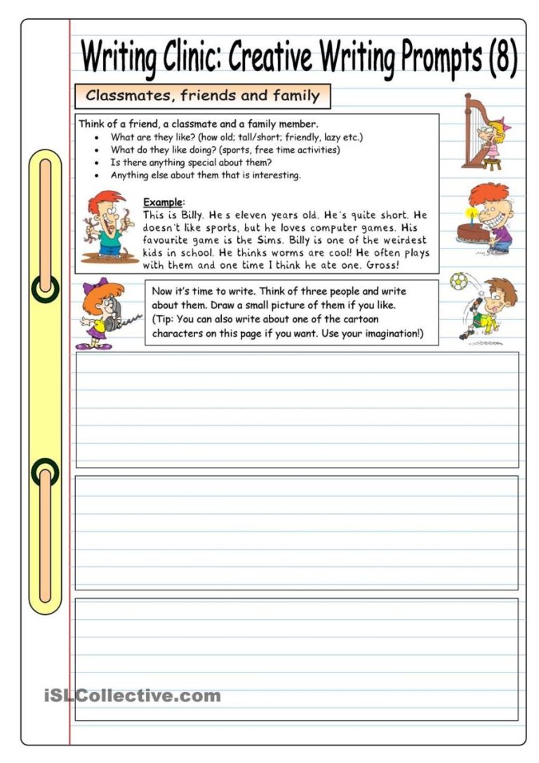 English Creative Writing Worksheets For Grade 3 Pdf