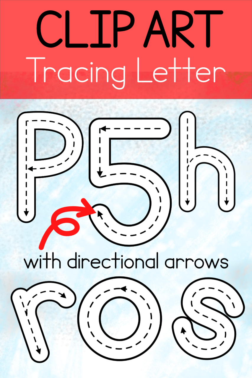 Kids Tracing Letters Clipart
