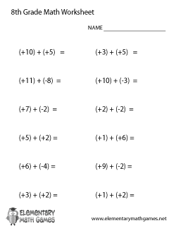 8th Grade Grade 8 Algebra Worksheets With Answers