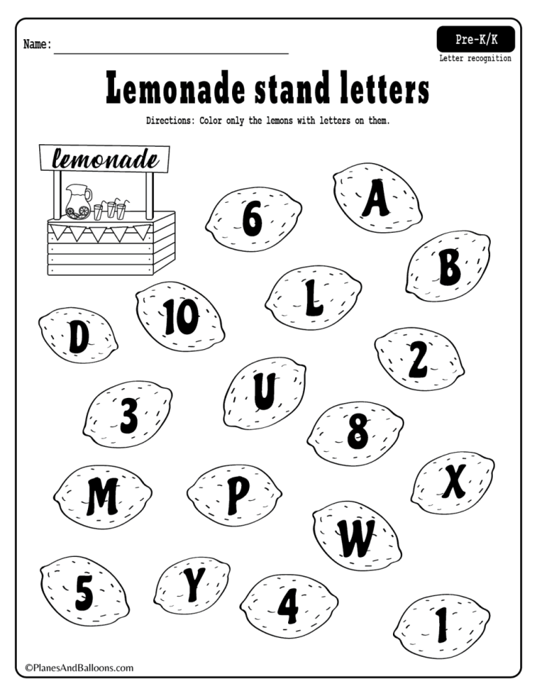 Identification Preschool Alphabet Worksheets For Kindergarten