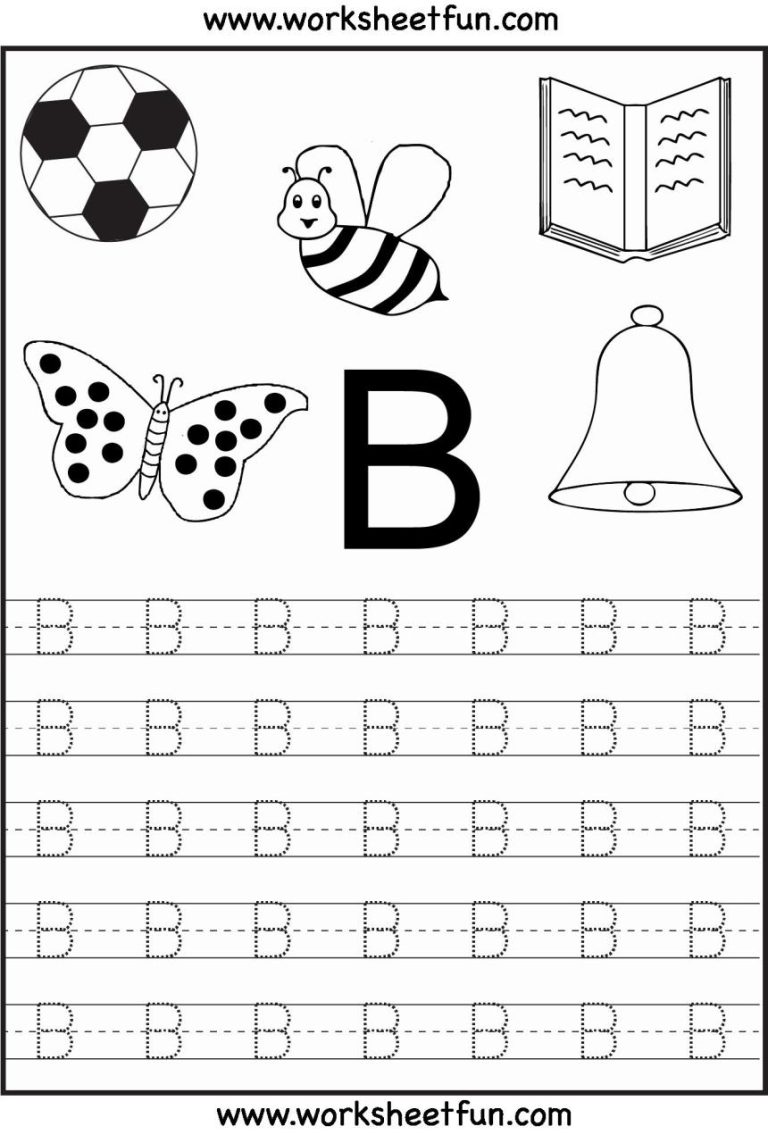 Printable Printable Full Page Free Preschool Alphabet Worksheets Pdf