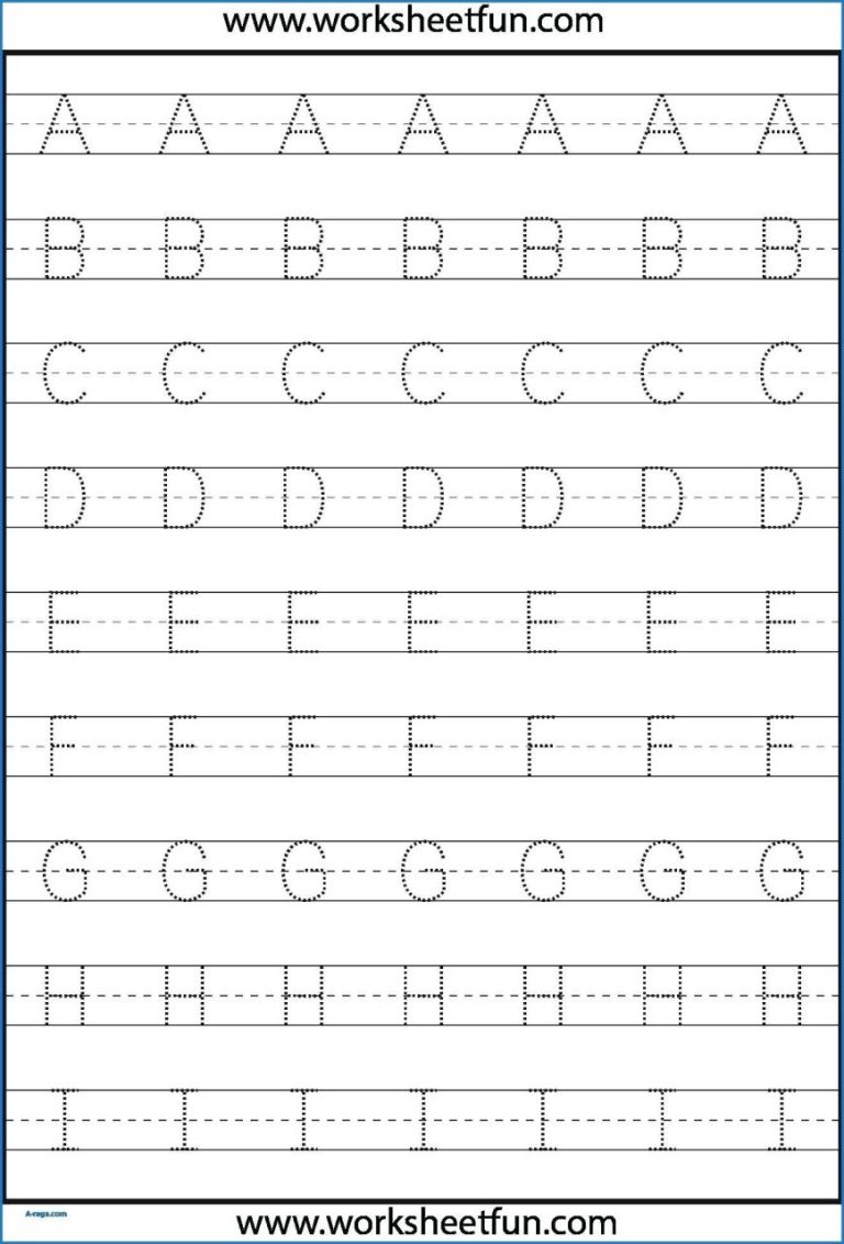 Letter Abc Tracing Worksheets Pdf