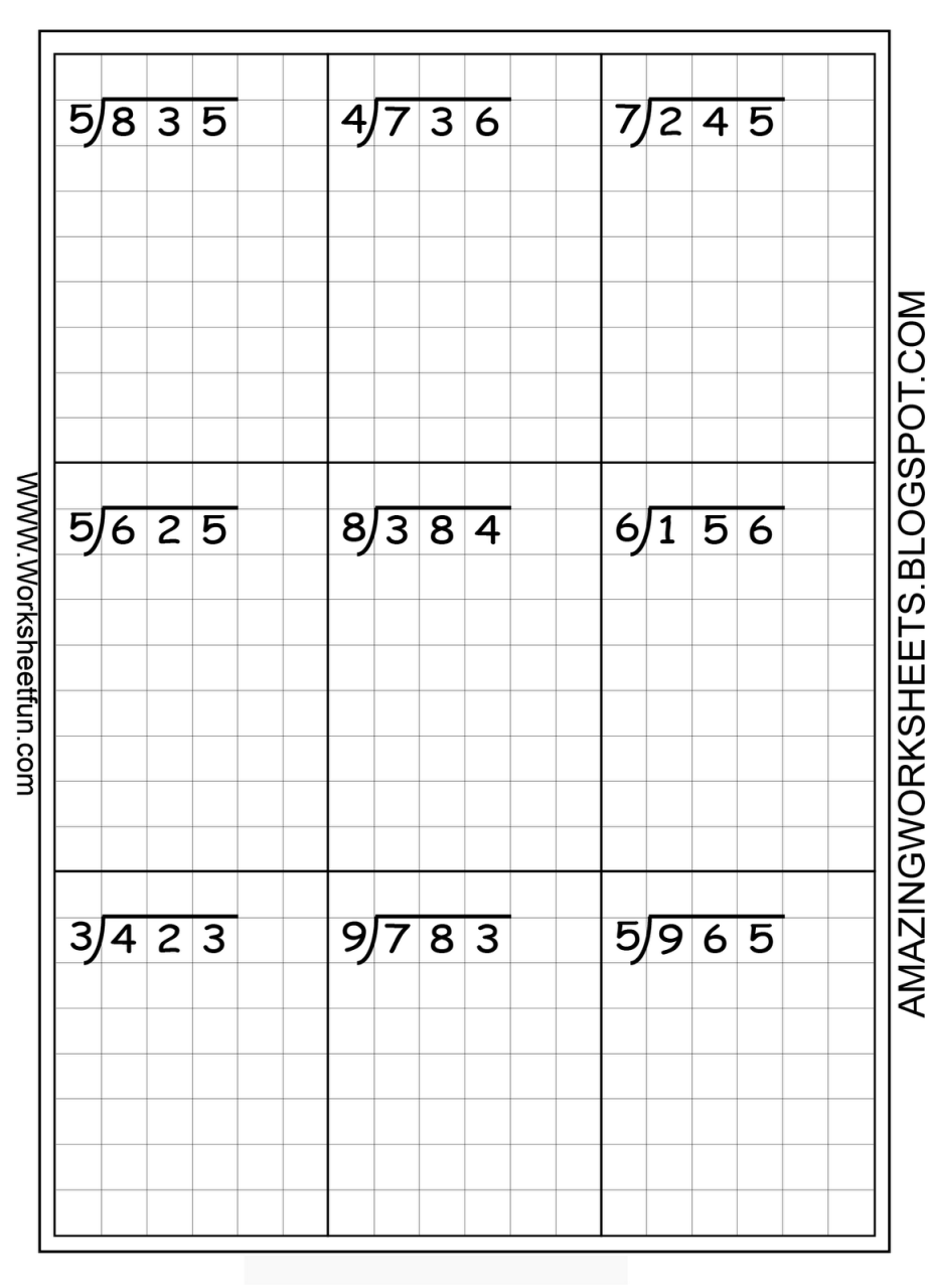 Fifth Grade Long Division 5th Grade Math Worksheets