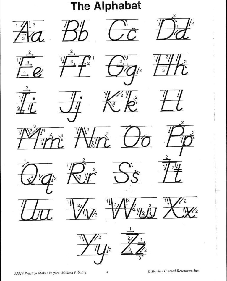 Printable D'nealian Handwriting Worksheets Pdf