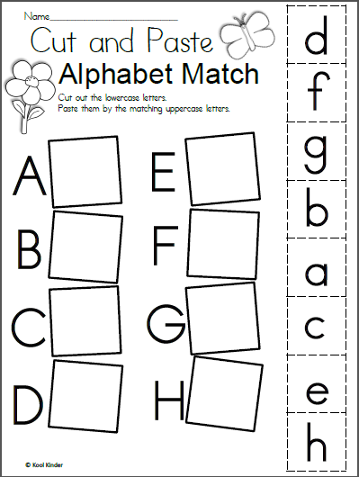 Alphabet Matching Worksheets For Kindergarten Pdf