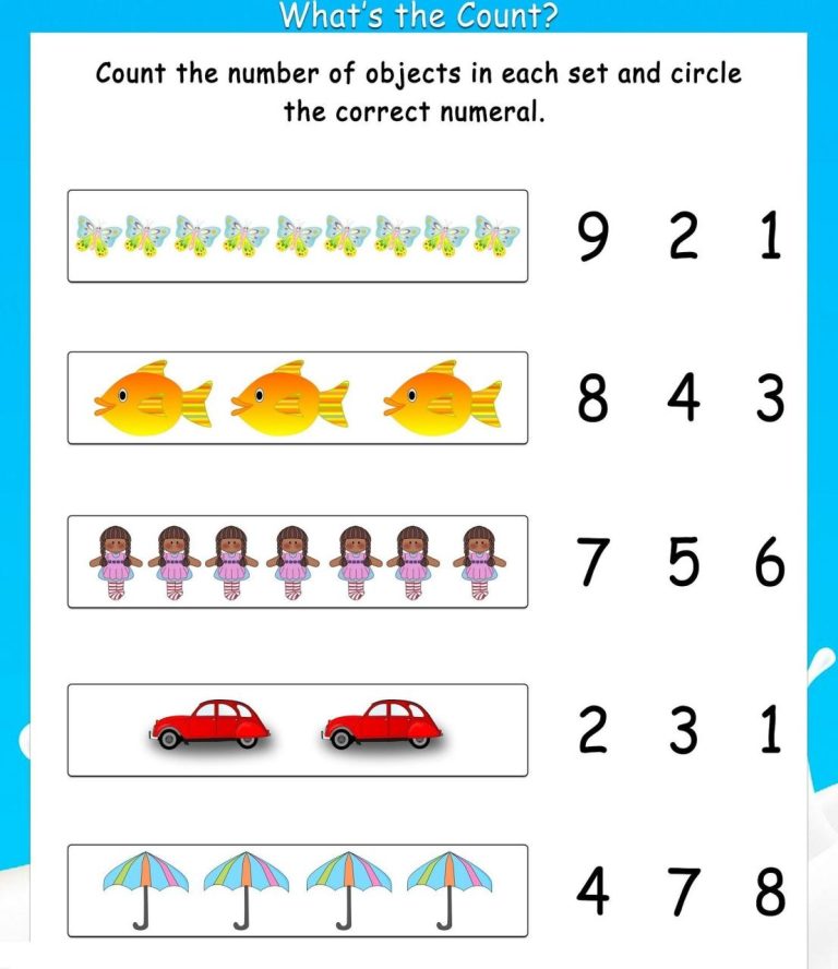 Free Printable Preschool Pre K Math Worksheets