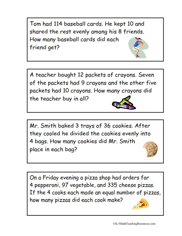 4th Grade Number Math words, Math word problems, Multi step word problems