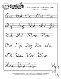 Tracing Cursive Letters A-z