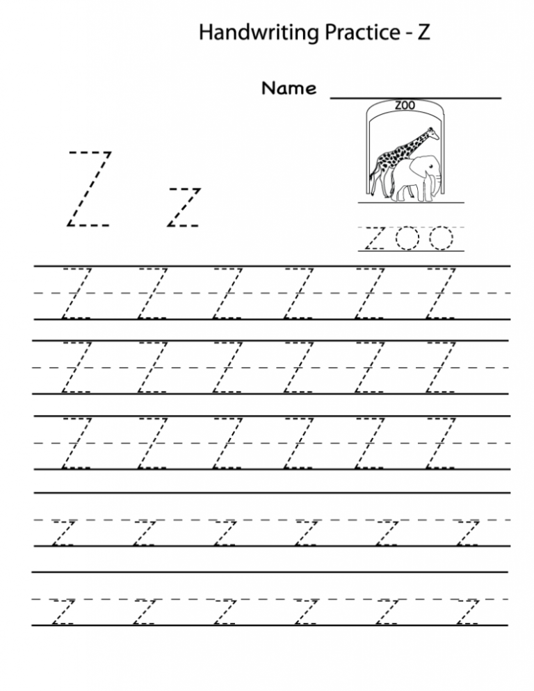 Free Printable Alphabet Writing Worksheets For Kindergarten