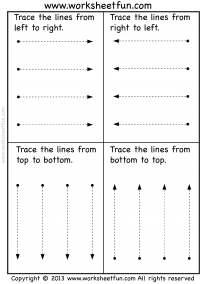 Tracing Left Slanting Line Worksheets For Kindergarten