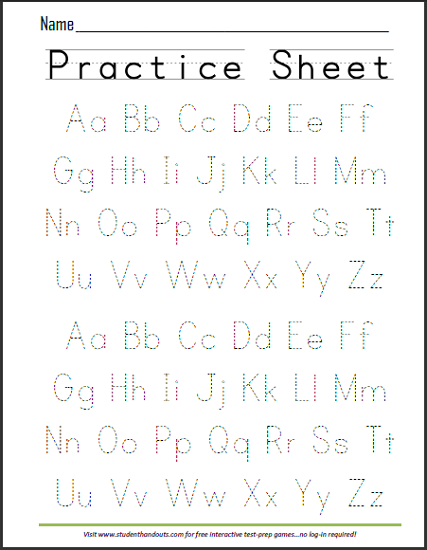 Alphabet Worksheets For Preschool Pdf
