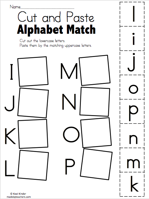 Capital Letters Alphabet Matching Worksheets For Kindergarten Pdf