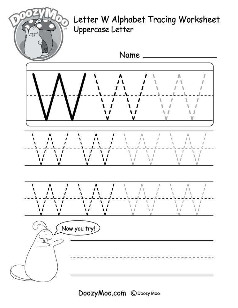 Tracing Uppercase Letters Printable Worksheets