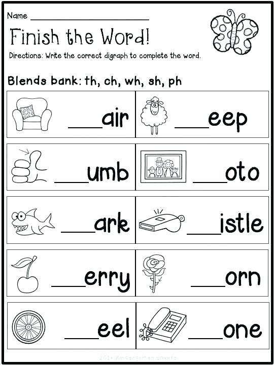 English Worksheets For Kindergarten Free Download Pdf