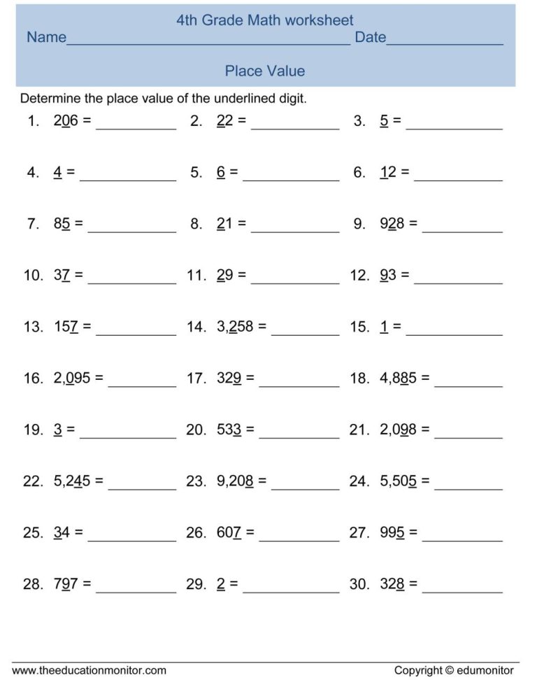 Printable Place Value Blocks Worksheets 2nd Grade