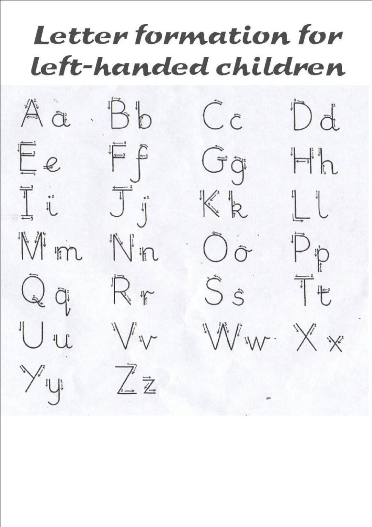 Free Printable Handwriting Without Tears Worksheets
