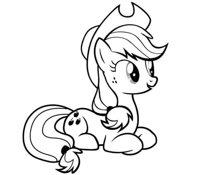 Applejack Coloring Pages My Little Pony